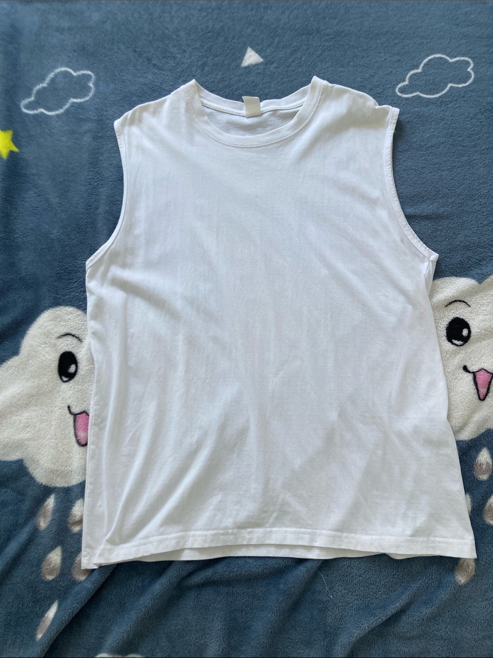 Kids White Crewneck Sleeveless Tank - Soft Everyday Tee